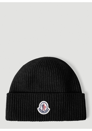 Moncler Wool And Cashmere Beanie Hat - Man Hats Black One Size