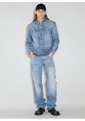 Saint Laurent Relaxed Denim Overshirt - Man Shirts Light Blue Xl