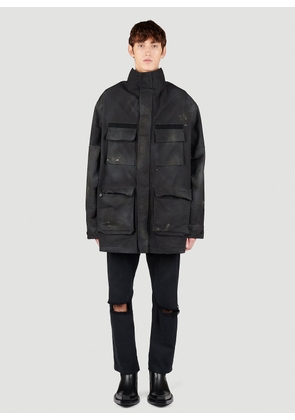 Balenciaga Double Front Parka Jacket - Man Coats Black 3