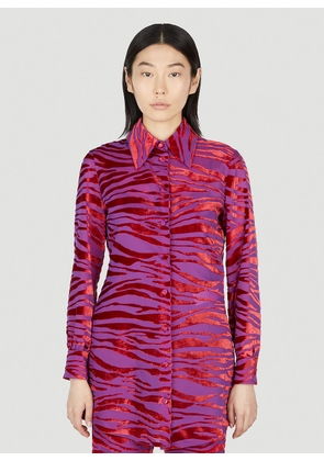 Gucci Animal Velvet Shirt - Woman Shirts Purple It - 40