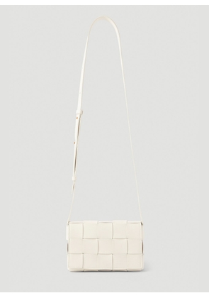 Bottega Veneta Cassette Small Shoulder Bag - Woman Shoulder Bags White One Size