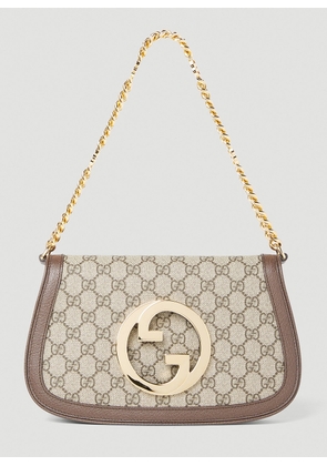 Gucci Blondie Chain Shoulder Bag - Woman Shoulder Bags Brown One Size