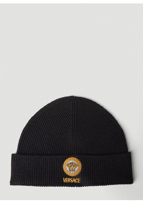 Versace Medusa Logo Beanie Hat - Man Hats Black One Size