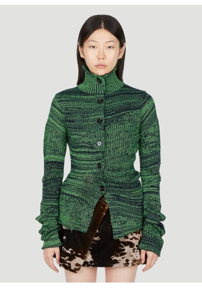 Acne Studios Distorted Cardigan - Woman Knitwear Green S