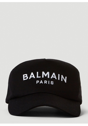 Balmain Logo Embroidery Baseball Cap - Man Hats Black One Size
