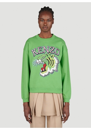 Kenzo Tiger Varsity Sweatshirt - Woman Sweatshirts Green Xs