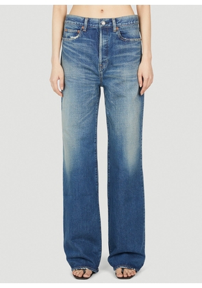 Saint Laurent Low Rise Jeans - Woman Jeans Blue 30