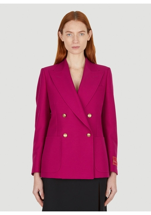Gucci Logo Patch Blazer - Woman Blazers Burgundy It - 40