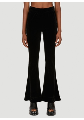 GANNI Velvet Pants - Woman Pants Black Eu - 34