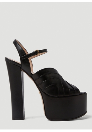 Gucci Geometric Platform Heels - Woman Heels Black Eu - 40
