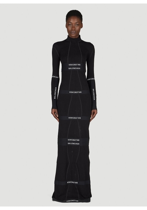 Balenciaga Brief Maxi Jersey Dress - Woman Dresses Black S