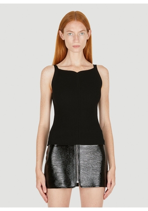 Courrèges Swallow Tank Top - Woman Tops Black M