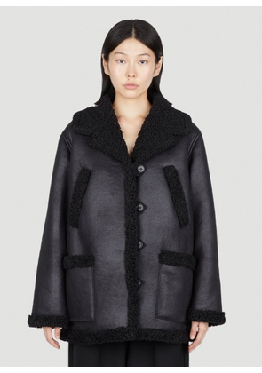 A.P.C. Clara Aviator Faux-leather Jacket - Woman Jackets Black Eu - 36