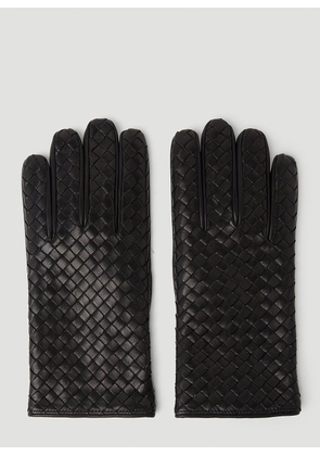 Bottega Veneta Intrecciato Leather Gloves - Man Gloves Black Eu - 8.5