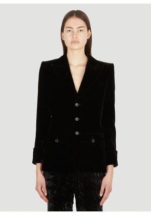 Saint Laurent Velvet Jacket - Woman Blazers Black Fr - 34