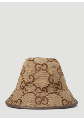 Gucci Oversized Gg Logo Bucket Hat | Woman Hats Beige M