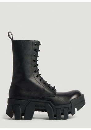 Balenciaga Bulldozer Lace-up Ankle Boots - Woman Boots Black Eu - 40