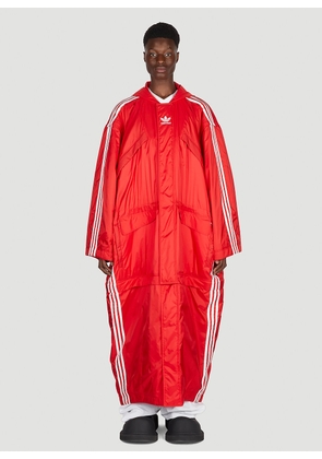adidas x Balenciaga Logo Print Parka Coat - Man Coats Red 1
