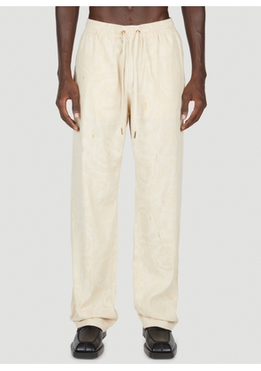 Versace Barocco Chambray Pants - Man Track Pants Beige Eu - 48