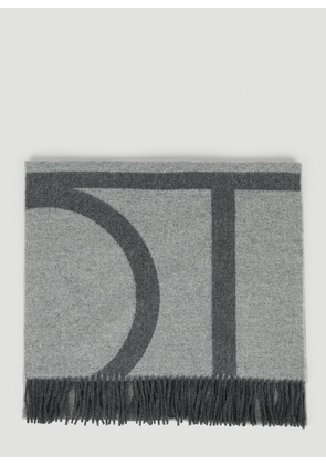 TOTEME Monogram Jacquard Scarf - Woman Scarves Grey One Size