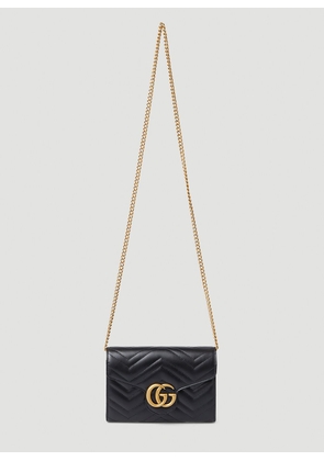 Gucci Gg Marmont Quilted Mini Chain Shoulder Bag - Woman Wallets & Cardholders Black One Size