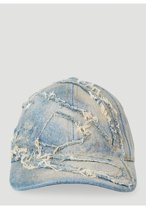 Diesel Distressed Denim Cap - Man Hats Blue 1