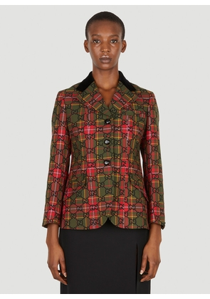 Gucci Gg Tartan Blazer - Woman Blazers Multicolour It - 40