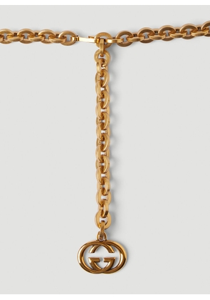 Gucci Interlocking G Chain Belt - Woman Belts Gold 80