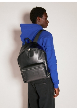 Saint Laurent City Leather Backpack - Man Backpacks Black One Size