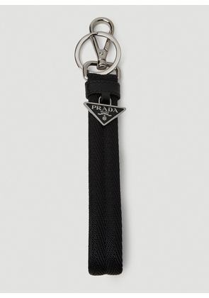 Prada Nylon Tape Keychain - Man Keyrings Black One Size