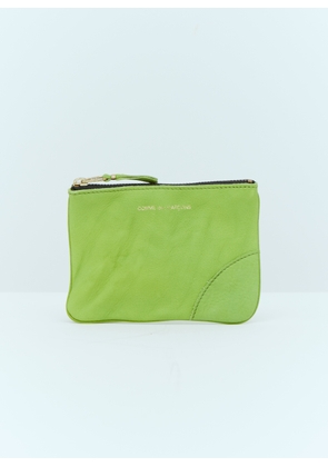Comme des Garçons Wallet Washed Leather Pouch -  Wallets & Cardholders Green One Size