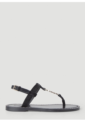 Saint Laurent Iota Sandals - Woman Sandals Black Eu - 36