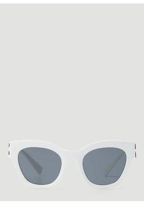 Miu Miu Glimpse Cat Eye Sunglasses - Woman Sunglasses White One Size