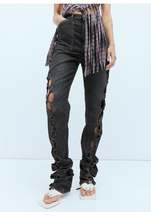 AVAVAV Cut-out Mom Denim Jeans - Woman Jeans Black 29