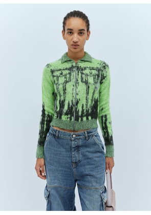 Diesel M-taphos Fuzzy Sweater - Woman Knitwear Green Xs