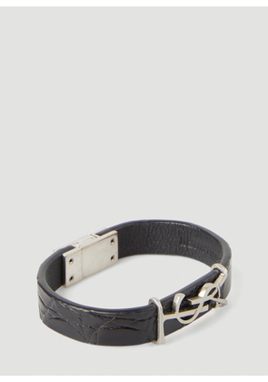 Saint Laurent Ysl Plaque Bracelet - Woman Jewellery Black M