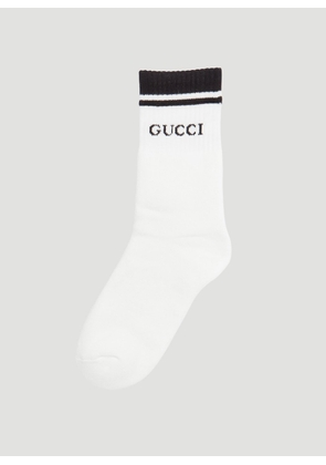 Gucci Gucci Logo Striped Socks - Man Socks White M