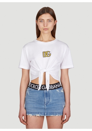 Dolce & Gabbana Capri Knot T-shirt - Woman T-shirts White It - 42