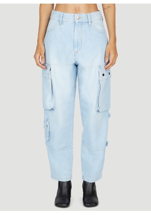 Isabel Marant Elore Cargo Jeans - Woman Jeans Blue Fr - 38