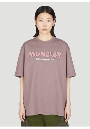 Moncler Salehe Bembury Logo Print T-shirt - Woman T-shirts Purple Xl