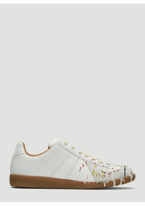 Maison Margiela Replica Paint Drop Sneakers - Man Sneakers White Eu - 42.5
