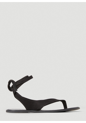 The Row Leather Flat Sandals - Woman Sandals Black Eu - 40