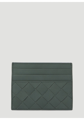 Bottega Veneta Intrecciato Leather Cardholder - Man Wallets & Cardholders Grey One Size