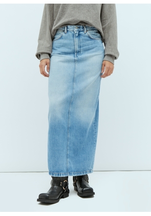 Acne Studios Midi Denim Skirt - Woman Skirts Blue Fr - 38