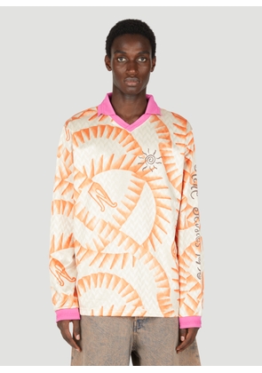Acne Studios Graphic Print Long Sleeve T-shirt - Man T-shirts Orange S