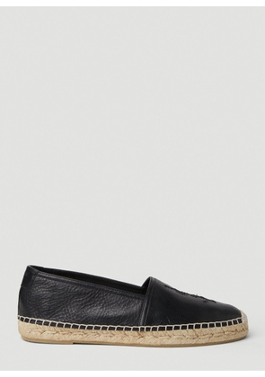 Saint Laurent Ysl Monogram Espadrilles - Man Slip Ons Black Eu - 46
