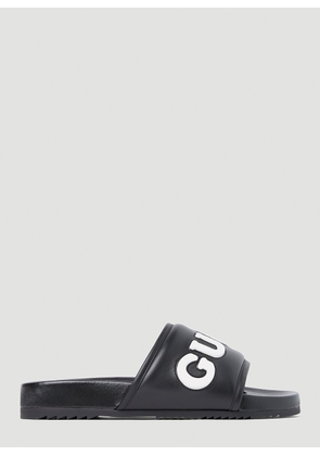 Gucci Logo Slides - Man Slides Black Uk - 07