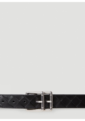 Bottega Veneta Intrecciato Double Buckle Belt - Man Belts Black 95
