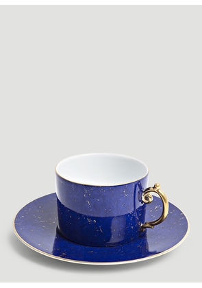 L'Objet Set Of Two Lapis Teacup And Saucer -  Tea & Coffee Blue One Size