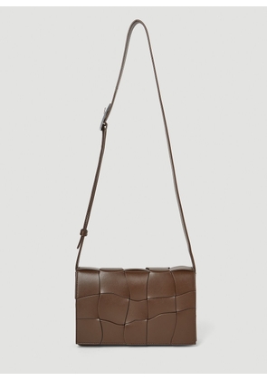 Bottega Veneta Waved Cassette Crossbody Bag - Man Crossbody Bags Brown One Size